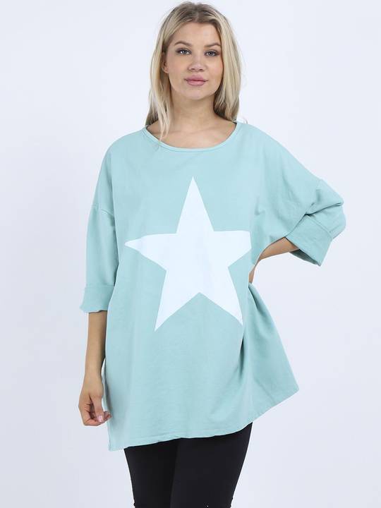 Zola Star Sweater Mint "Made in Italy"